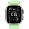 Apple Watch Ultra 3 (2025) 49mm, Natural Titanium, Ocean Band, Neon Green