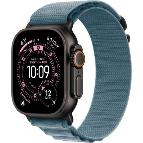 Apple Watch Ultra 3 (2025) 49mm, Black Titanium, Alpine Loop, Light Blue