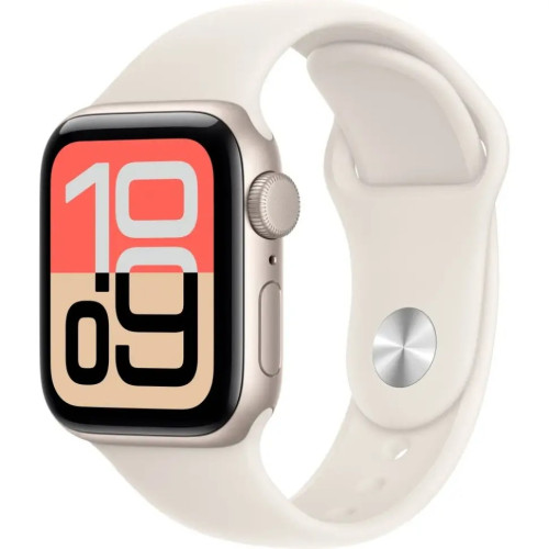 Apple Watch SE 3 (2025) 40mm, Aluminum, Starlight, Sport Band, Starlight