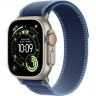 Apple Watch Ultra 3 (2025) 49mm, Natural Titanium, Trail Loop, Blue/Bright Blue