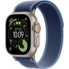 Apple Watch Ultra 3 (2025) 49mm, Natural Titanium, Trail Loop, Blue/Bright Blue