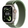 Apple Watch Ultra 3 (2025) 49mm, Natural Titanium, Trail Loop, Green/Neon