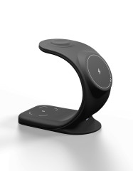 Wireless charger VLP Powerstand 3in1 Qi2 for Apple Watch, black