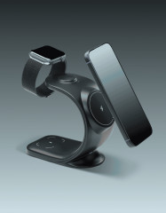 Wireless charger VLP Powerstand 3in1 Qi2 for Apple Watch, black