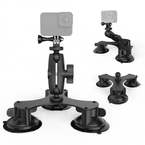 Triple suction cup + monopod 3 m Car