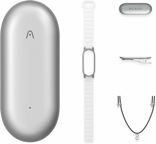 AI Voice Recorder Plaud Note Pin (Silver)