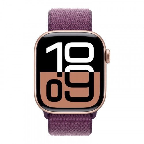 Apple Watch Series 10 42mm, Aluminum, Rose Gold, Sport Band, Plum