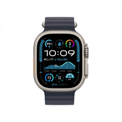 Apple Watch Ultra 2 GPS + Cellular 49mm, Natural Titanium, Ocean Band, Dark Blue