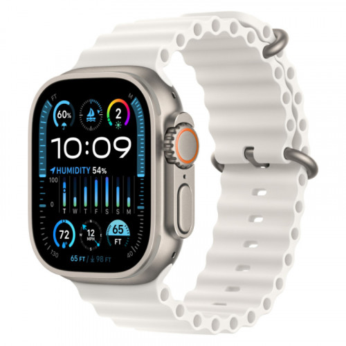 Apple Watch Ultra 2 GPS + Cellular 49mm, Titanium, Ocean Band, White
