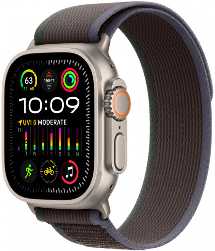 Apple Watch Ultra 2 GPS + Cellular 49mm, Titanium, Trail Loop, Blue/Black, S