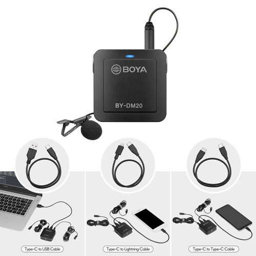 Lavalier Microphone BOYA BY-DM20 dual-channel