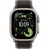 Apple Watch Ultra 3 (2025) 49mm, Natural Titanium, Trail Loop, Black/Charcoal