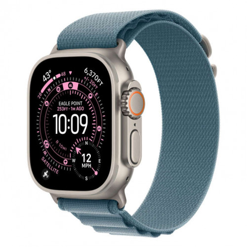 Apple Watch Ultra 3 (2025) 49mm, Natural Titanium, Alpine Loop, Light Blue