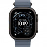 Apple Watch Ultra 3 (2025) 49mm, Black Titanium, Ocean Band, Anchor Blue