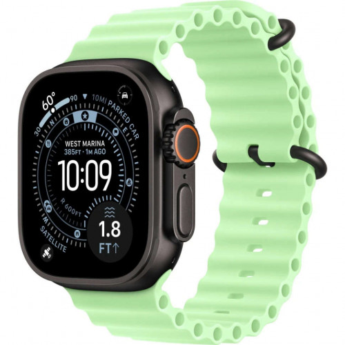 Apple Watch Ultra 3 (2025) 49mm, Black Titanium, Ocean Band, Neon Green