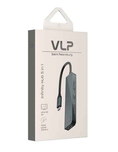 Adapter VLP Infinity USB-C Hub 5 in 1, graphite