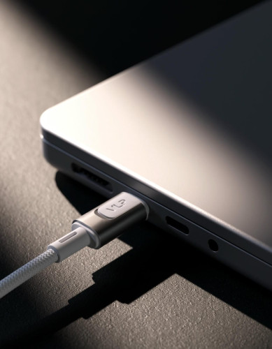 Data Cable VLP Force Line Magnet USB-C, 1.5m, 100W USB 2.0, white