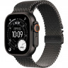 Apple Watch Ultra 3 (2025) 49mm, Black Titanium, Titanium Milanese Loop, Black