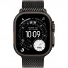 Apple Watch Ultra 3 (2025) 49mm, Black Titanium, Titanium Milanese Loop, Black